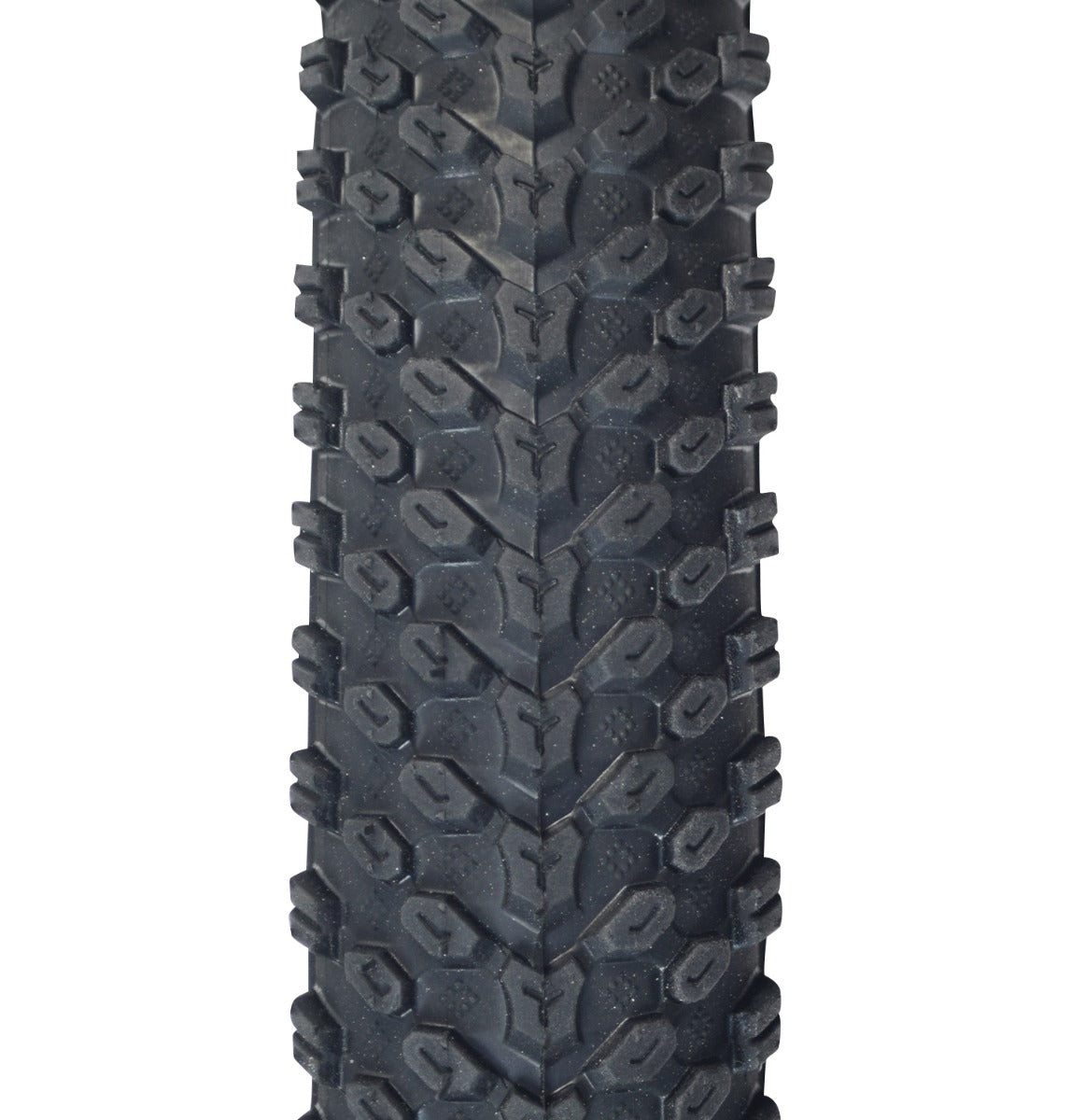 Close-up of the 14x2.125 Knobby Tire for the Gyroor C3 Electric Bike, showcasing its detailed knobby tread pattern for superior traction on various terrains.