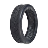 50/75-6.1 Pneumatic Tire for GOTRAX Electric Scooters, black with deep tread pattern, suitable for smoother rides due to its cushioning tube, shown in close-up highlighting its durable, shock-absorbing design.