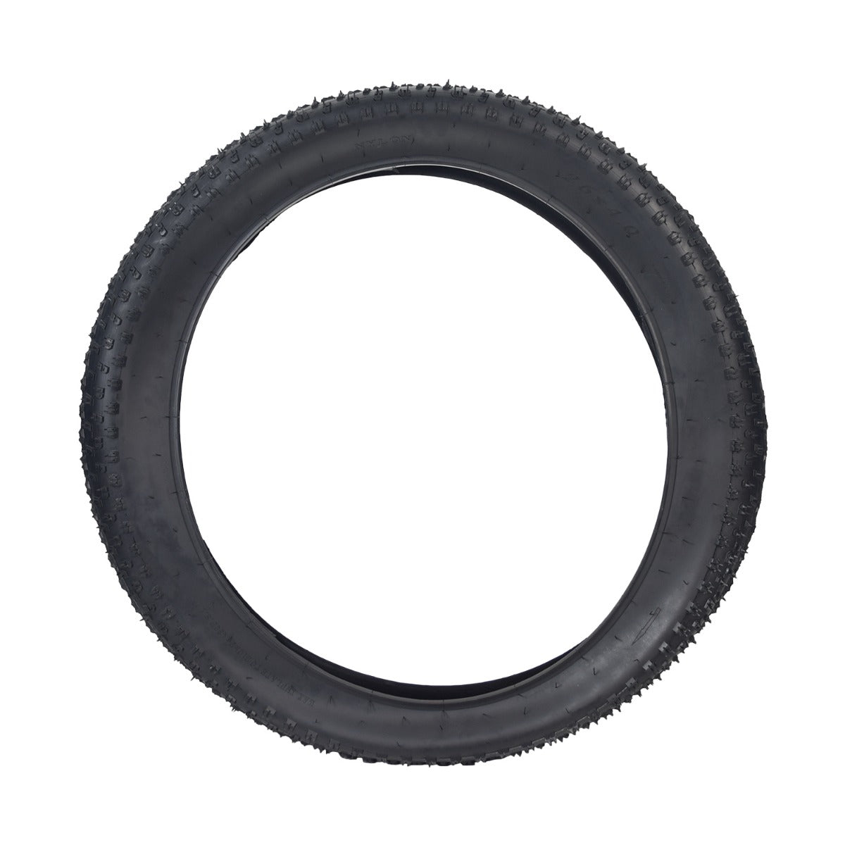 26x4 Knobby Tire for the ANCHEER 26 500W Fat Tire Electric Mountain Bike, featuring robust tread with meaty knobs for aggressive all-mountain and freeride performance, ensuring excellent cornering and braking traction.