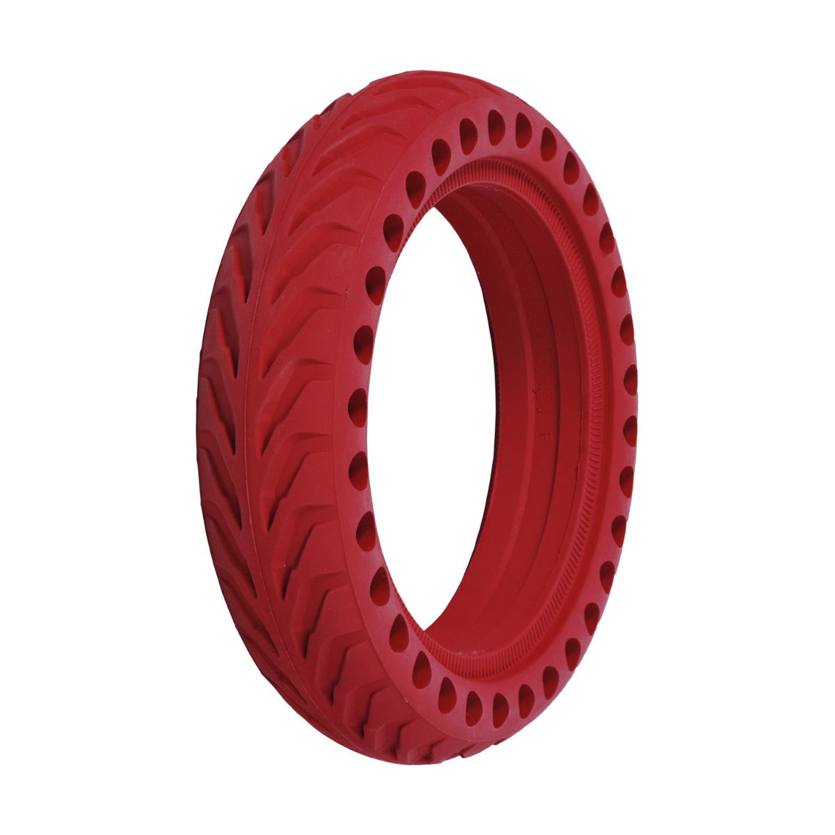 8.5 x 2 Solid Honeycomb Tire for Scooters featuring a pattern of open holes around the radius, designed for shock absorption and flat-free performance.