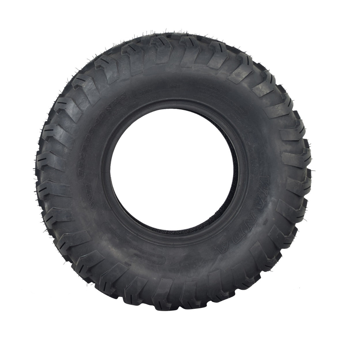 22x7-10 Front Tire for the Massimo Buck 250 UTV, featuring an aggressive knobby tread designed for maximum traction on tough terrains.