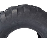 Close-up of the 22x10-10 Rear Tire for the Massimo Buck 250 UTV, showcasing its knobby tread pattern designed for maximum traction and control on tough terrains.