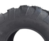 22x10-10 Rear Tire for the Massimo Buck 250 UTV, showing a close-up of its knobby tread designed for maximum traction and control on tough terrains.