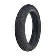 16x3.0 Pneumatic Tire for the Razor Rambler 16 Electric Mini Bike featuring D149-032 tread, suitable for diverse surfaces. A close-up shows the tire's detailed tread pattern and sturdy construction.