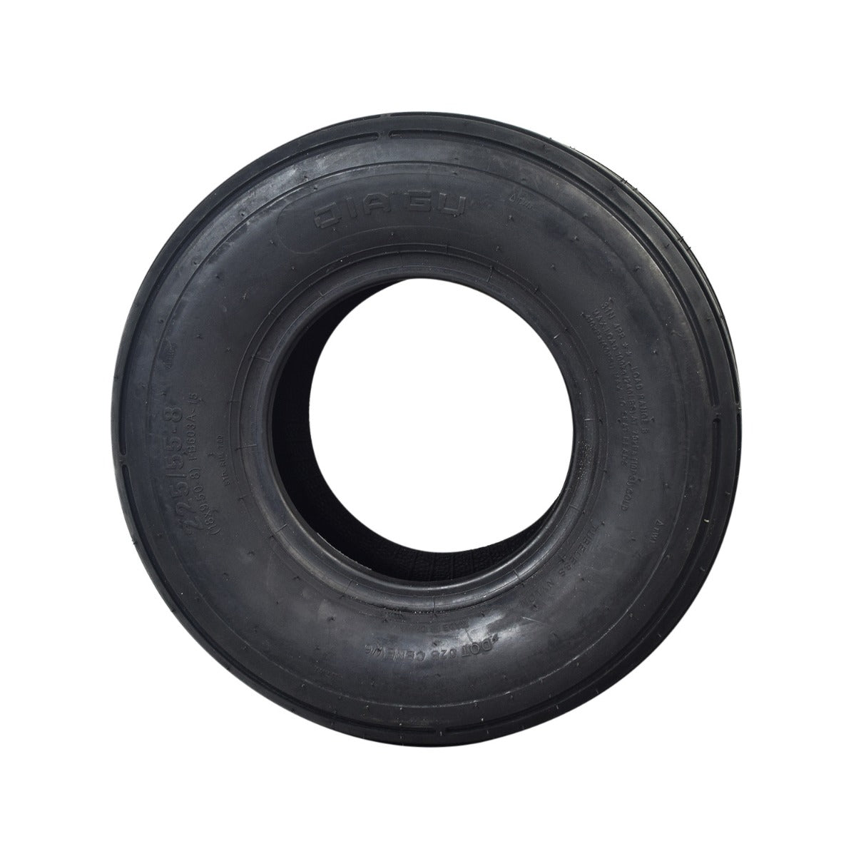 18x9.50-8 (225/55-8) Tubeless Pneumatic Tire for the MotoTec FatTire 2000 Electric Scooter featuring a black, wide, low-pressure design ideal for navigating sand, dirt, and gravel surfaces.