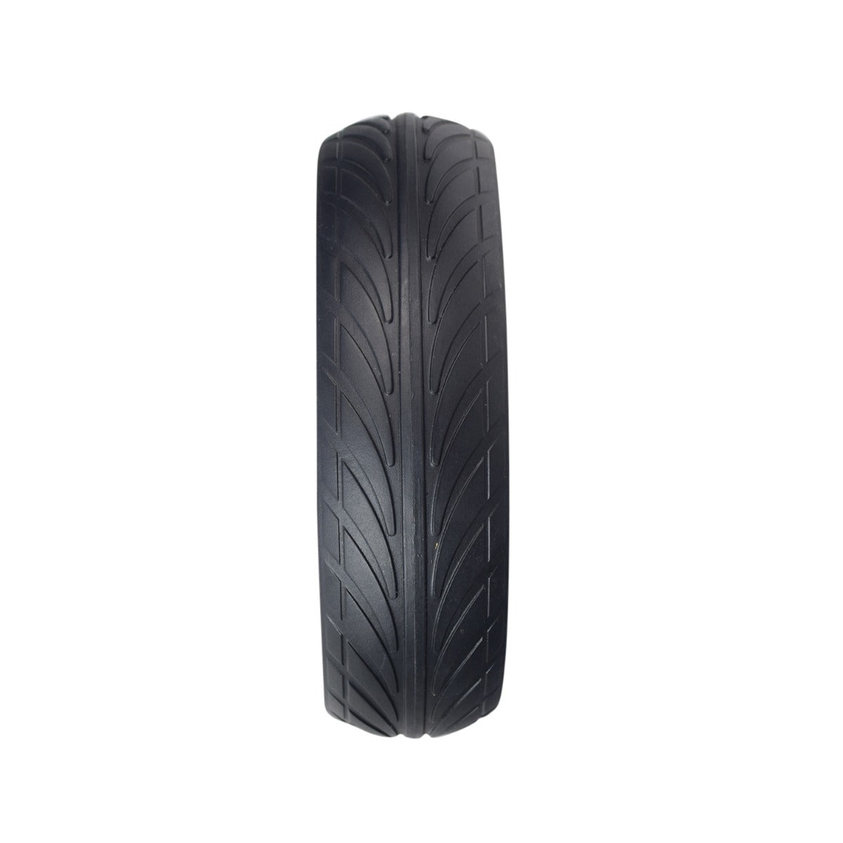 8 x 2.125 Honeycomb Hub Motor Tire for Ninebot by Segway ES Series Electric Scooters, showcasing a close-up of its detailed tread, designed for enhanced bump absorption and a smoother ride.