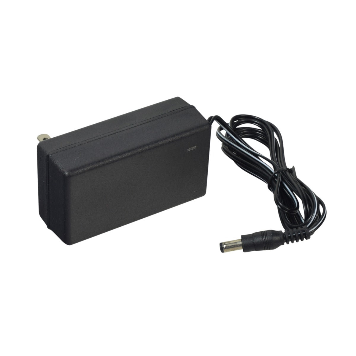 12 Volt 0.8 Amp 2.1mm ID Coaxial Battery Charger for the Realtree 12 Volt UTV Powered Ride-On featuring a black power cord and rectangular adapter with a metal handle visible in the image.