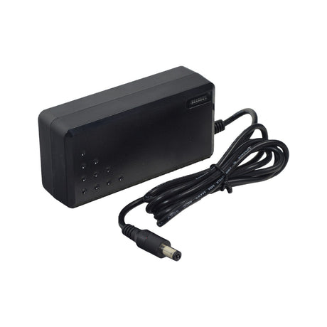 24 Volt 1.5 Amp 2.1 mm ID Coaxial Wall Charger, featuring a black power supply unit with an attached black cable and a coaxial connector.