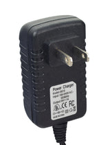 6 Volt 1.0 Amp Square End Battery Charger for Ride-On Toy ATVs, Cars, & Motorcycles, featuring a black body with a white label, and a distinctive squarish red 2-pin connector for easy attachment.