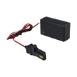 12 Volt Battery Charger for Power Wheels Ride-On Toys, featuring a black rectangular body with red and black wires, and a square-end connector suitable for various Power Wheels batteries.