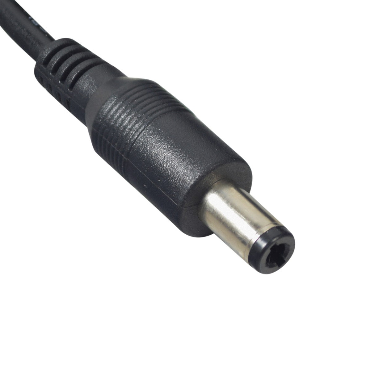 Original 42 Volt 1.5 Amp Charger for GOTRAX Apex & GXL V2 Electric Scooters, featuring a close-up of the black coaxial connector plug with a 5.5 mm outside diameter and 2.5 mm inside diameter.