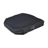 ROHO HARMONY® Cushion for Mobility Scooters, Power Chairs, & Wheelchairs; black, square cushion with a fluid-resistant cover, air flotation insert on foam base, includes air pump and repair kit.