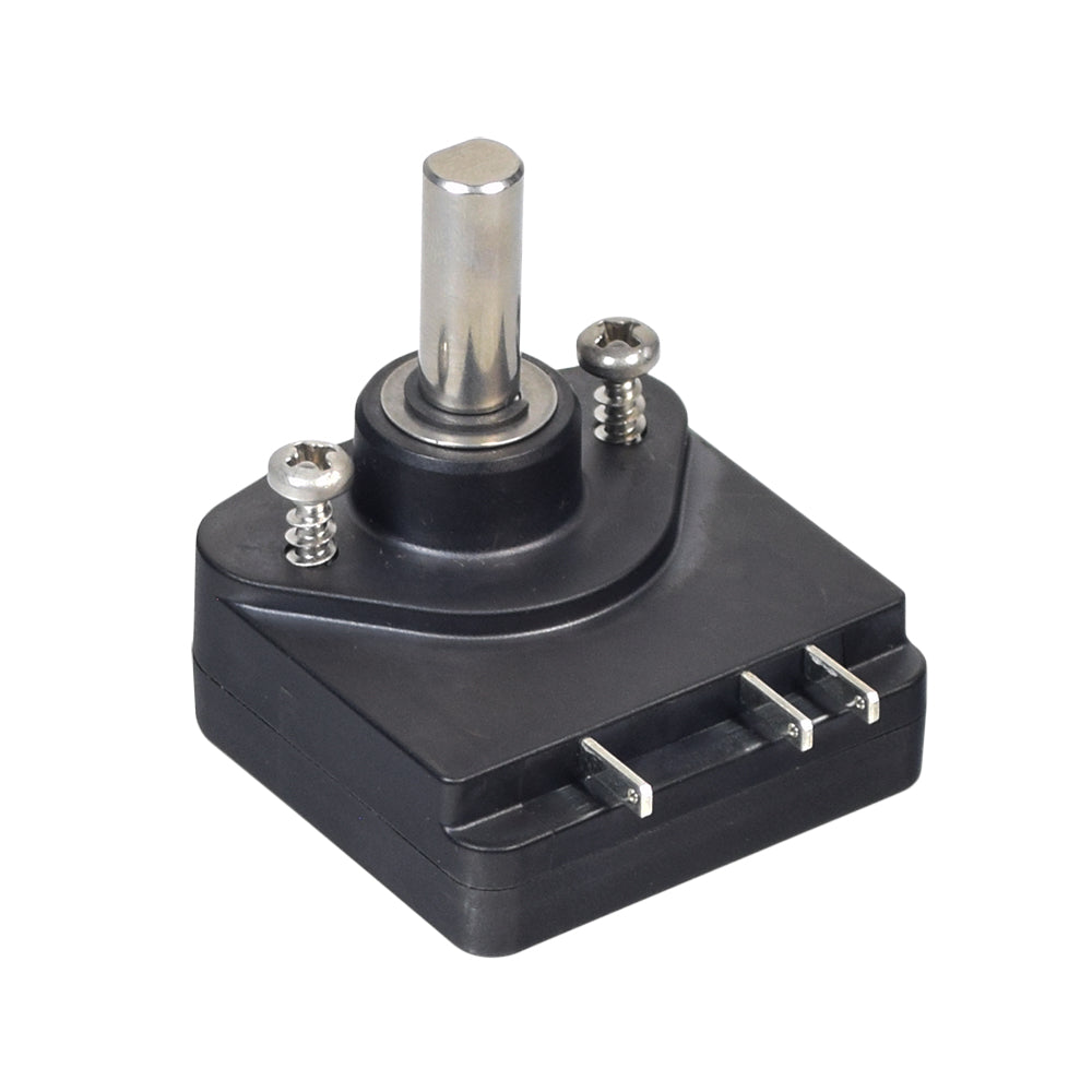 5K Self Centering Throttle Pot (Throttle Potentiometer) for Ranger Mobility Scooters, featuring a black and silver electrical device with visible screws and a metal cylinder.