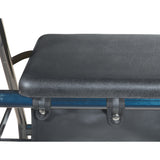 Seat for Drive Medical Aluminum Rollators with 6 & 7-1/2 Casters (Missing Hardware) - a black padded vinyl seat on a metal pole, designed for specific Drive Medical 4-wheel rollator models.