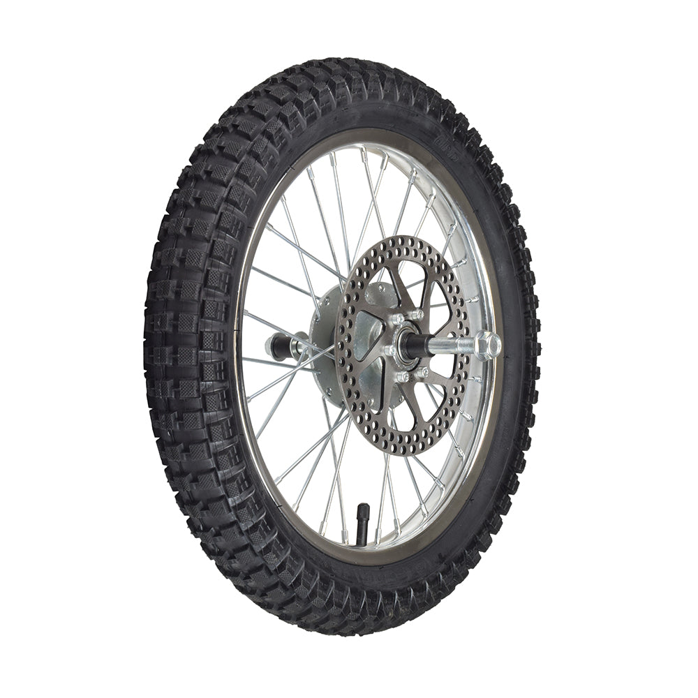 Complete Front Wheel Assembly for the Razor SX500 McGrath Dirt Rocket