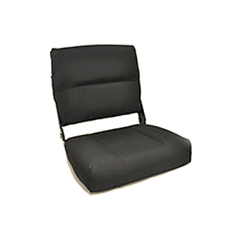 XL 21 Width Black All-Weather Seat for Ranger Mobility Scooters, featuring a cushioned seat with armrests designed for durability and comfort.