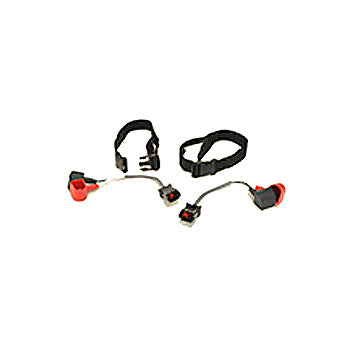 Battery Harness and Strap Kit for Ranger Safari LTD and Solo LTD Mobility Scooters, featuring several black straps with red buttons, designed for secure battery attachment.