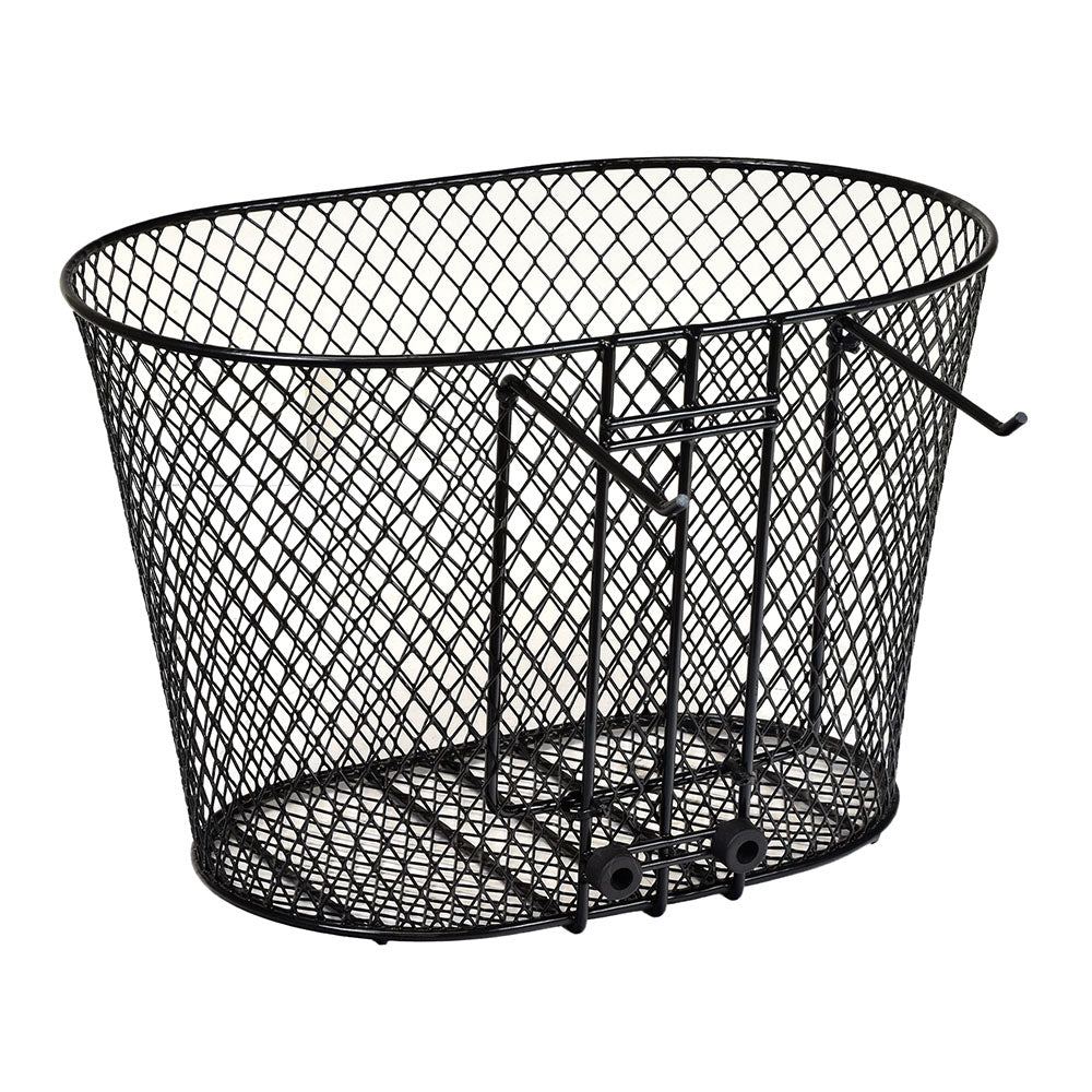 Non-Folding Front Basket for Ranger Mobility Scooters: a rigid black wire basket with two handles, designed to customize Ranger scooters.