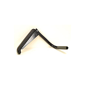 Right Hand Armrest Assembly for Ranger Mobility Scooters, featuring a black metal bar with a bent end and an attached black razor-like handle, essential for mounting and compatibility with various models.