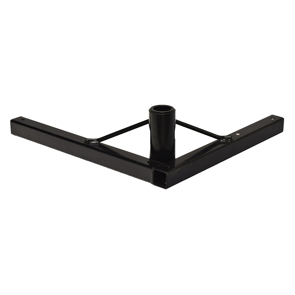 Lift Base for the Rascal/Electric Mobility Inside Trunk Lift: A black metal object with a tube and a square base, essential for securing trunk lifts to vehicles.