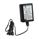 12 Volt 1000 mAmp (1.0 Amp) 2.5mm ID Coaxial Battery Charger for the Razor E-Punk, Scream Machine, & XLR8R, featuring a black power supply unit with an attached cord and LED indicators for charging status.