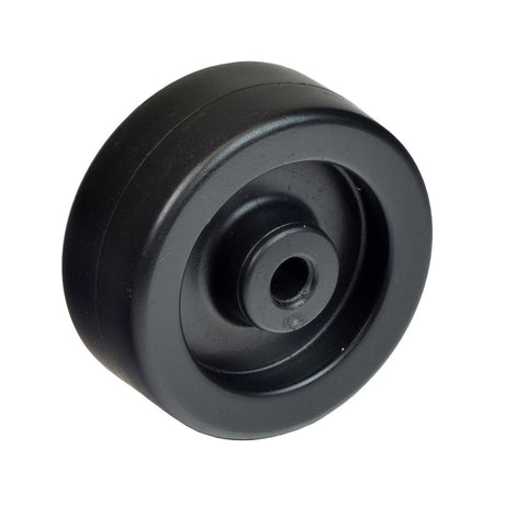 Rear Anti-Tip Wheel for the Golden Technologies Companion I (GC221) & Companion II (GC321), showing a close-up of the black wheel with a central hole designed for stability on three-wheel scooters.