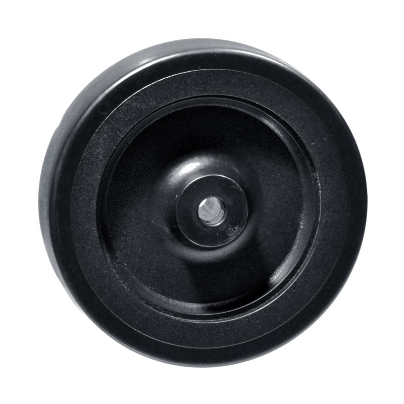 Rear Anti-Tip Wheel for the Golden Technologies Alante (GP201); solid black wheel with a central hole, designed as a direct OEM replacement for enhanced safety.