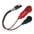 Rear Battery Cable Assembly for the Jazzy 1103 & Jet 3 Power Chairs, featuring a red and black cable with a black plug, designed specifically for select Pride Mobility electric scooter models.