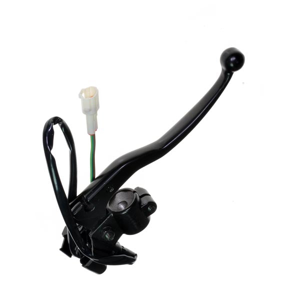 Rear Brake Lever Assembly for the Baja Wilderness 250 (WD250-U) ATV, featuring a black lever with attached wires, designed for optimal performance in rugged off-road conditions.