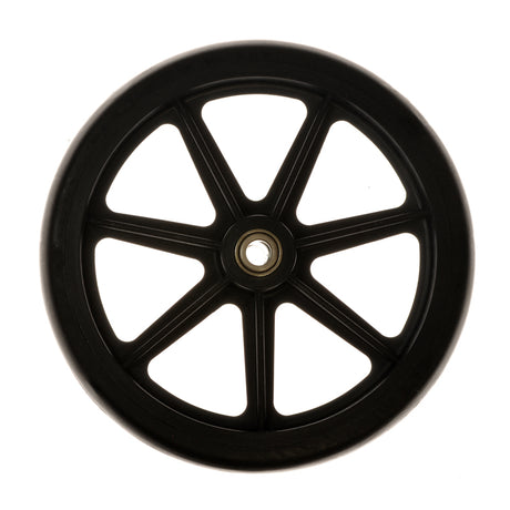 8 Rear Caster Wheel for the Drive Travelite Transport Chair, featuring a black wheel with spokes, designed as an OEM replacement for optimal chair mobility.