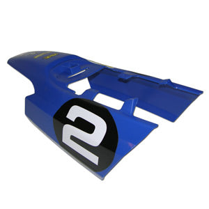 Rear Fender for Razor MX350 (Versions 1-18) featuring a blue plastic surface with distinct numbering.