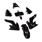 Fender & Body Panel Set for the Razor MX500 & MX650 Dirt Bike, featuring various black plastic components designed to replace cracked or missing original parts.