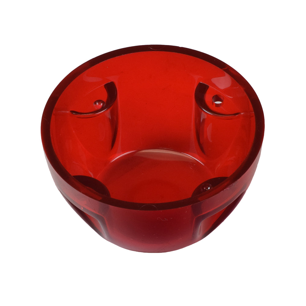 Rear Outer Red Lens for the Pride Celebrity X (SC4001/SC4401) & Mega Motion Endeavor X (MM4001DX/MM4401DX), shown as a red glass bowl-shaped lens with three holes.