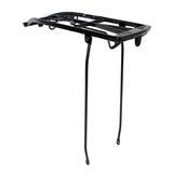 Rear Rack with Alloy Springer: a sturdy black bicycle rack with four legs, suitable for various scooters and bikes, enhancing utility and style for your ride.