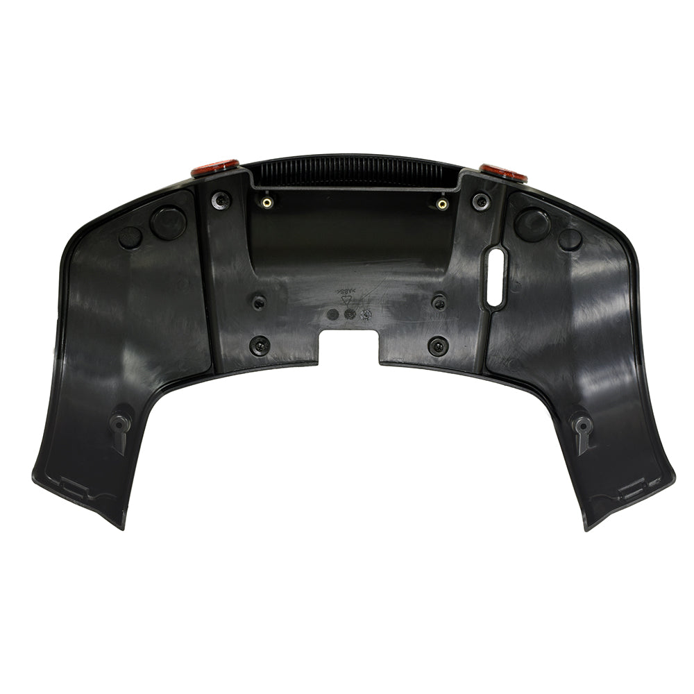 Rear Shroud Assembly for the 4-Wheel Go-Go Elite Traveller Plus (SC54) showing a black plastic body panel with red buttons, designed as a replacement part for scratched or damaged shrouds.