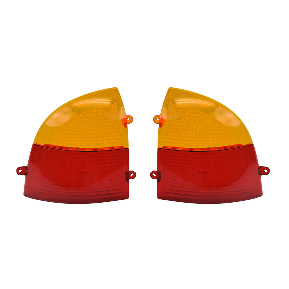 Red/Amber Rear Lens Cover for the Pride Hurricane (PMV500), Maxima (SC900/SC940), and Celebrity 2000 (SC4000/SC4400) mobility scooters, showing a detailed close-up of red and yellow tail lights.