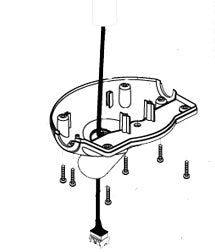 Red Bottom Console Shroud Assembly for Go-Go Ultra (SC40U/SC44U), depicted in a detailed line drawing with included screws, showcasing the assembly's structure and components.