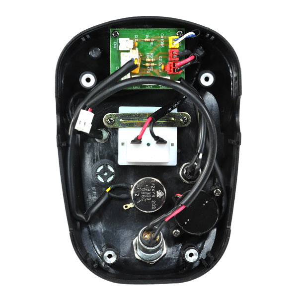 Upper Control Panel with Gauge for the ActiveCare Spitfire 1310 & 1410, featuring a black computer mouse with wires, highlighting electronic controls and precision gauges for mobility scooters.