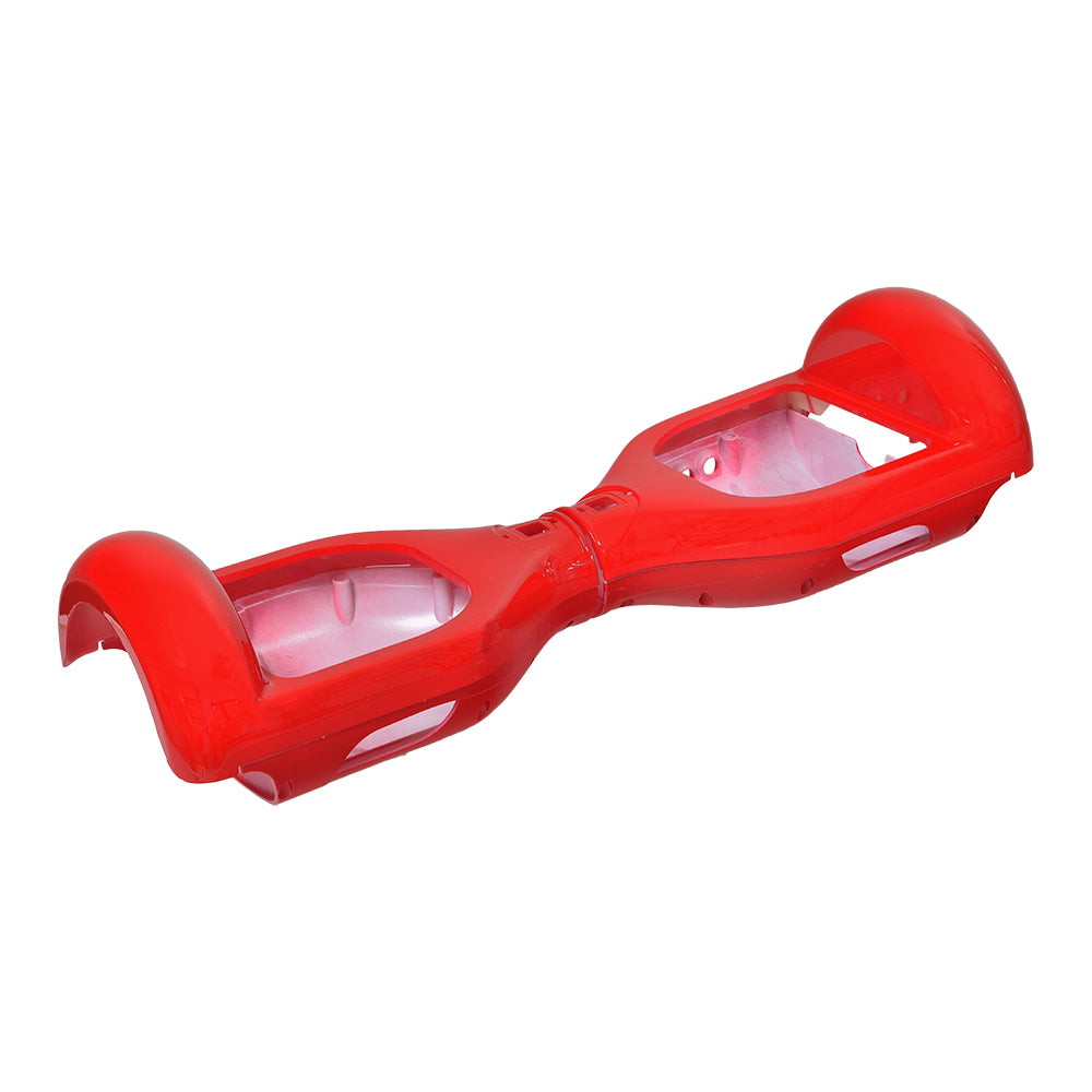 Body Panel Set for Self Balancing Hoverboards, featuring a red plastic piece with holes, designed to replace upper and lower panels, ensuring a fresh look for hoverboards with 6.5 wheels.