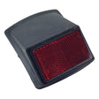 Rear Fender Reflector for the Massimo Warrior 200 MB200 Mini Bike, featuring a red reflecting panel on a black mounting bracket, designed for optimal safety and compatibility with various mini bike models.