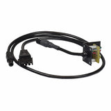 Remote Plus Power Interface/Charger Cable for Jazzy Power Chairs: close-up of a black cable with a connector and clip, designed for PG Drives system in Jazzy and Quantum models.