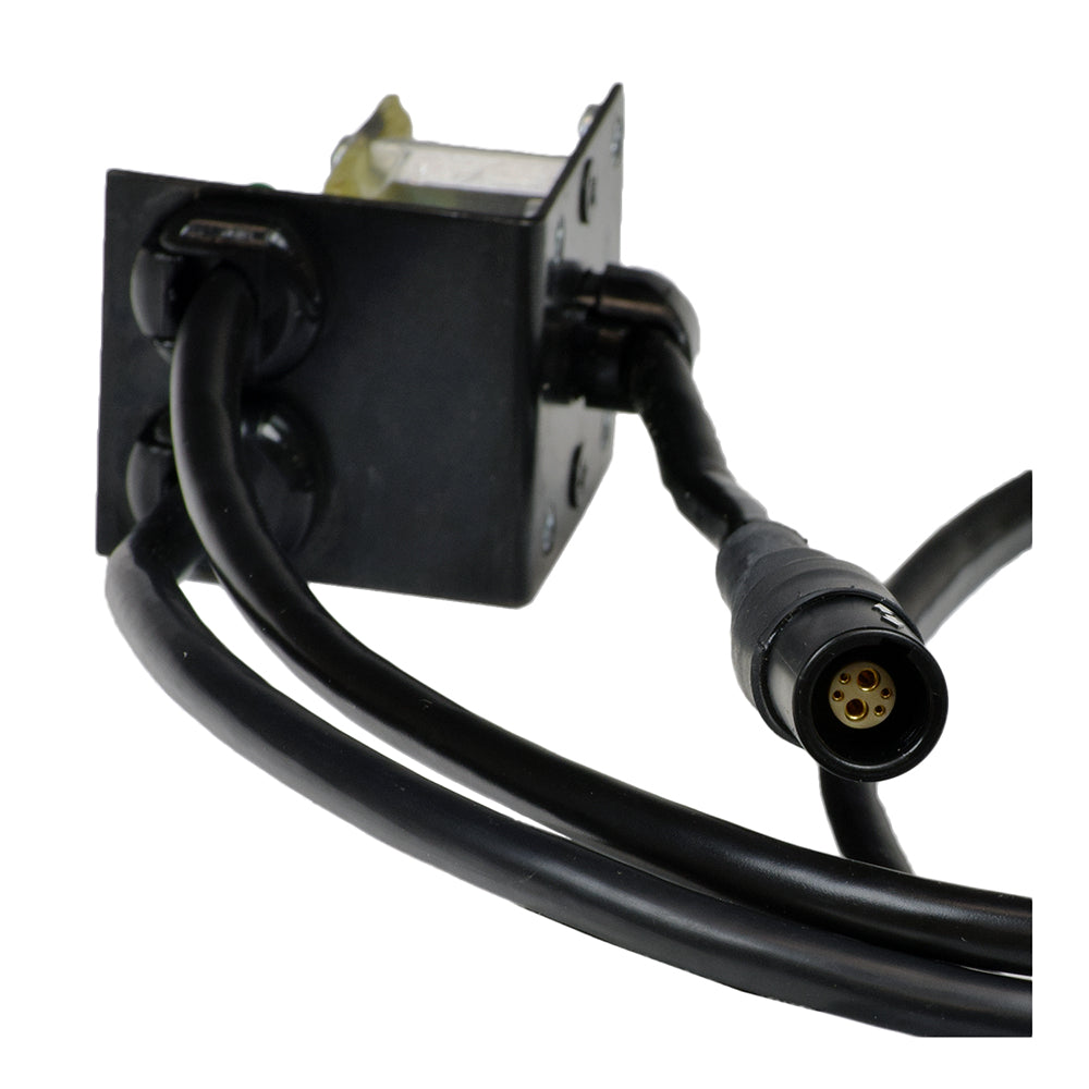 Remote Plus Power Interface/Charger Cable for the Jazzy Power Chairs, featuring a black box with attached wires, designed for easy installation on various Jazzy or Quantum power chair models.