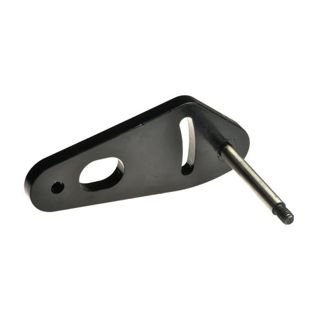 Right Anti-Tip Bracket for the Jazzy 1420 and 1650 power chairs, featuring a black metal design with holes, a metal rod with a screw, and a small wheel holder for safety.