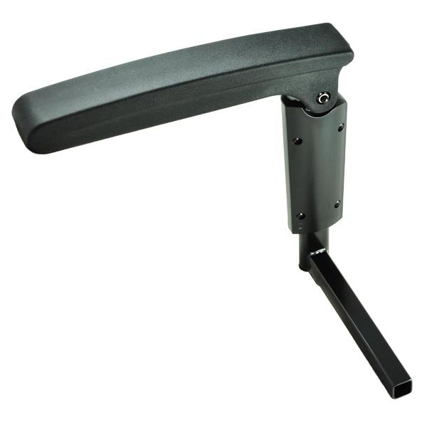 Right Armrest Assembly for the Drive Gladiator GT (GT807/GT808) Mobility Scooter, featuring a black metal arm with a black handle, designed for the right side of the seat assembly.