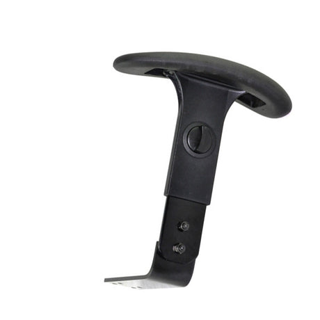 Right Armrest Pad for the Drive Denali (2900) Power Chair, shown attached to a bracket. The black plastic pad features a handle with a visible screw, designed specifically for the right side assembly.