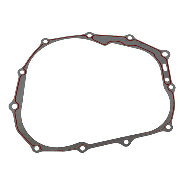 Right Crankcase Cover Gasket for Baja Dirt Runner 125 (DR125), shown as an essential replacement part for the dirt bike, displayed flat with visible edges and openings for proper fitment.