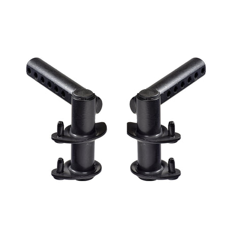 Foot Rigging Hanger for Invacare Pronto M91 with SureStep (Left or Right) - Close-up view of black metal parts, essential for footrest comfort.