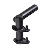 Foot Rigging Hanger for Invacare Pronto M91 with SureStep, showing a black metal cylindrical pipe with holes, essential for footrest support and comfort.