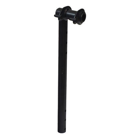 Right Footrest Hanger for Invacare Pronto M51, M71, M94, TDX3, TDX4, & TDX5 power chairs; a black metal rod with a round black end and cylindrical cap.