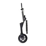 Right Front Anti-Tip Wheel Assembly for Jet 3 Ultra & Jet 10 Ultra Power Chairs, featuring a black wheel, spring, metal stand, and mounting components.